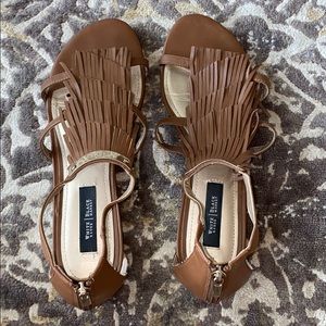 Brown Fringe Sandals